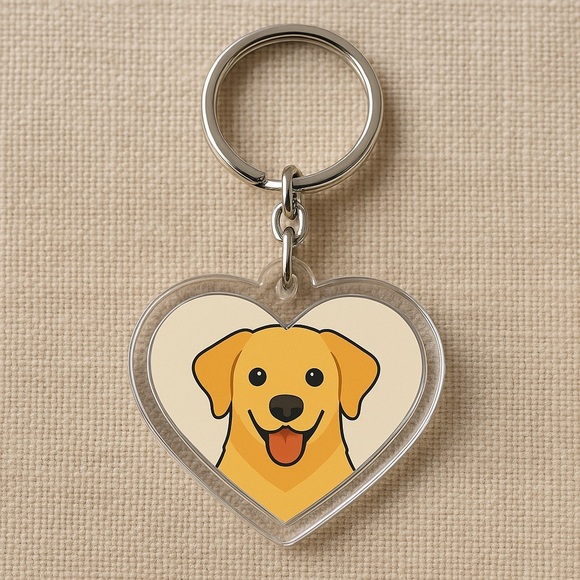 Custom Dog/Cat Heart Keychains – Variety of Breeds & Holiday Themes - Picture 2 of 8